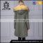 Factory custom made popular fur hooded top jacket with fur collar trim
