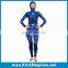 3D Printing Sea Blue Camo Vertigo Style Womens Underwater Hunter Spearfishing Wetsuit