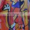 KGN INDIAN STYLE GORGEOUS DESIGNED PAINTED MULTI COLOR SILK TO WEAR PONCHO TUNIC