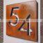 Custom Molded Laser Cut Corten Steel Metal House Number Signs