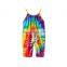 Tie Dye Jumpsuit Halter Tie Dye Romper Bodysuit