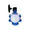 DN200 ductile cast iron PTFE resillient seated lug butterfly valve with worm gear box operator