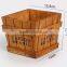 Accept custom square vintage wooden flower crate,silk printing antique crate