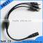 3 in 1 DC Power Splitter Plug Cable 2.5mm 2.1mm for LED Light 0.4m