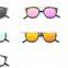women ladies female fashionable custom black full metal frame oval sun glasses