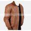 Fancy color pure leather men latest design leather jacket for men with zip closure type jacket