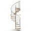China Gold Supplier Modern Handrail Designs Stainless Steel Spiral Stairs Interior Staircase With Tread