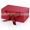 Collapsible luxury Shredded Paper Filler gift boxes flip top Groomsmen boxes with magnetic catch