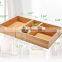 Luxury Wooden Desk Storage Box Kit, Multi-use Junk Drawer Organizer for Office,Kitchen 5 Piece Bamboo Drawer Organizer Set