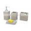 home decoration accessories Marble look complete hotel plastic bathroom sets