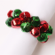 Fancy Gold Silver Beaded Napkin Ring Holder On Wholesale