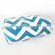 Rectangle Shape Chevron Toilet Bag With Handle Cotton Canvas Shower Bag