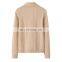 Custom Winter Women's Pure Cashmere Pullover Thick Jacquard Pattern Solid Style Turn-Down Collar Knitwear Sweater