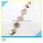 Diamant Chatelaine Solid Square Design Gold Metal Rhinestone Belr Chain 2x14cm