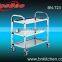 Cosbao 3 tier stainless steel serving trolley/tray trolley (BN-T23)