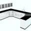 steel chemical laboratory test wall bench with sink