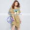 Custom 100 cotton summer casual printed lady dress