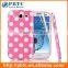 Set Screen Protector And Case For Samsung Galaxy S3 I9300 , Dot Pattern Hard Gel TPU Mobile Phone Case