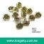 (#B6013/11mm) antique gold plated flower pattern small button with shank