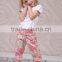 (CT201#WHITE )2-6Y OEM Baby girl summer outfit Cotton summer sets for children clothing