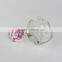 50ml clear empty glass perfume bottle with diamond shape cap