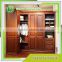 double color wooden wardrobe pole system for bedroom