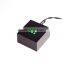 Cube black plastic LED light base with power adaptor for crystals
