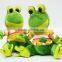 Fashional Popular Lovely Green Plush Frog Animal Toy With Heart Pillow for Valentine Festival