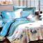 Hot Selling cotton king size Home Designs blue 3D printed bedding sets