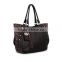 Famous brand genuine leather first layer cowhide horse hair tote bag shoulder bag