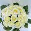 H 24cm Champagne Artificial Silk Flowers Rose Wedding Bridal Bouquet