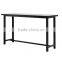 Replica wooden bar table, metal high table