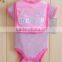 new style pink stripe baby clothes with lovely cartoon kids clothes online
