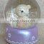 Hot sale eco-friendly cheap bear holding birthday cake snow globe for sale