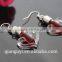 Beautiful Decorative Glass Vial Pendant Earring Glass Bottle With Blood Color Water Earring Novel Trendy Jewelry For Lady