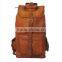 Pure leather handcrafted genuine men leather laptop backpacks and rucksacks canvas