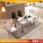 Home furniture 6 seater marble dinning table set