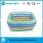 giant RED pvc inflatable family swimming SPA pool with 3 rings, customised transparent float swimming pool
