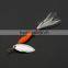 3Pcs 10g / 9.5cm Spoon Hard Fishing Lures Spinner Sequin Paillette Baits with Feather Hook Tackle