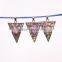 Multicolor Druzy Quartz Stone Pendant, Rose Gold Plated Drusy Gem Stone Slice Pendant