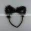 Cartoon party headdress cat ear hair band with feathers