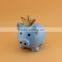 CERAMIC PIG PIGGY BANK COINS MONEY BOX SAFE SAVINGS CASH GIFT With Crown