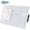 1 gang tempered glass panel european wall switches and sockets