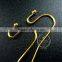 12*21mm brass gold plated kidney earrings hoop DIY jewelry findings supplies 1705042
