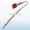 good quality porcelain pendant metal gift bookmark,3d bookmark for stundents