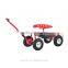 Outsunny Red Rolling Garden Cart with Bucket Basket