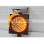 300mm solar powered yellow flashing led traffic warning light