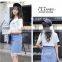 Women`s irregular washed denim fashion skirt