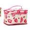 Newest Styles Satin Material Lips Cosmetic Bag