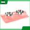 pet accessories eco plastic stainless steel anti slip leak proof double cat dog pet feeder water food bowl